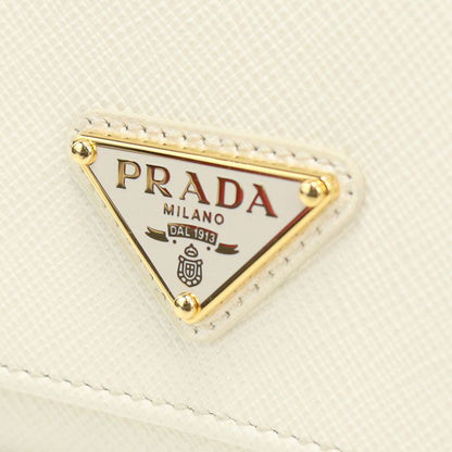Prada Saffiano Triangle Wallet Qhh Trifold Leather — view 5