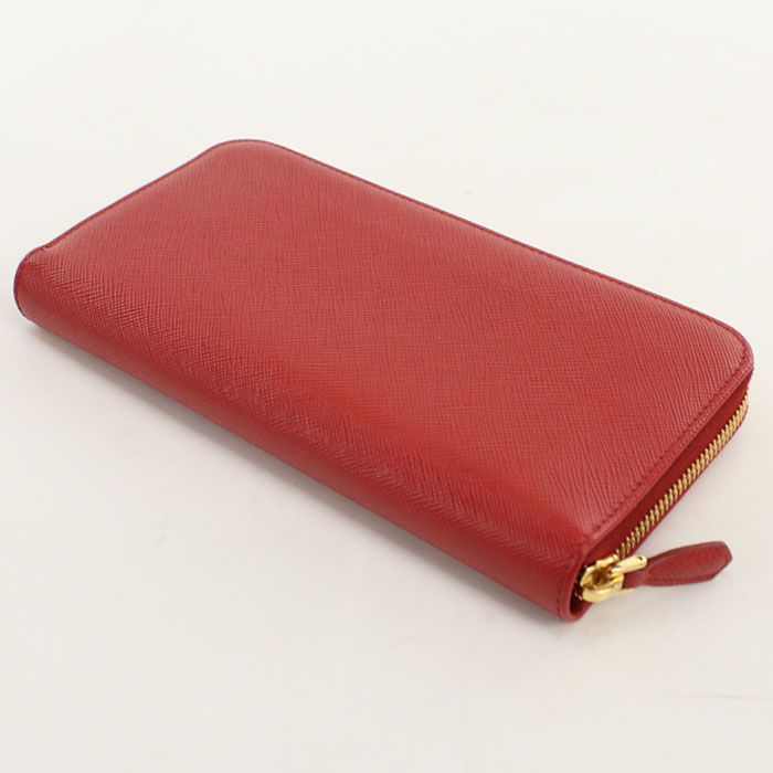 Prada Zip Around Wallet Saffiano Triangle Leather — view 2