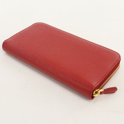 Prada Zip Around Wallet Saffiano Triangle Leather — view 2