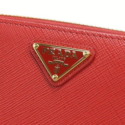 Prada Zip Around Wallet Saffiano Triangle Leather — view 5