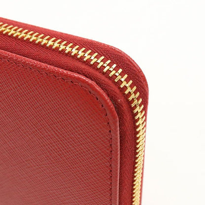 Prada Zip Around Wallet Saffiano Triangle Leather — view 6