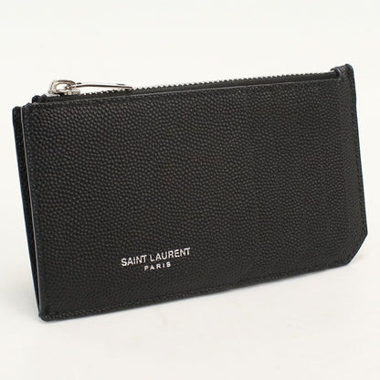 Saint Laurent Fragment Zip Pouch Coin Case Leather