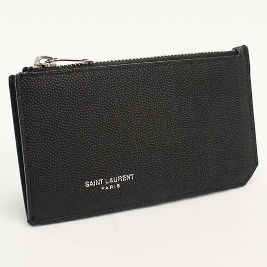 Saint Laurent Fragment Zip Pouch Coin Case Leather