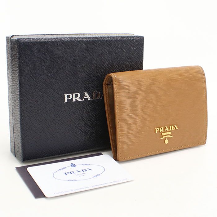 Prada Vitello Move Leather Bifold Wallet