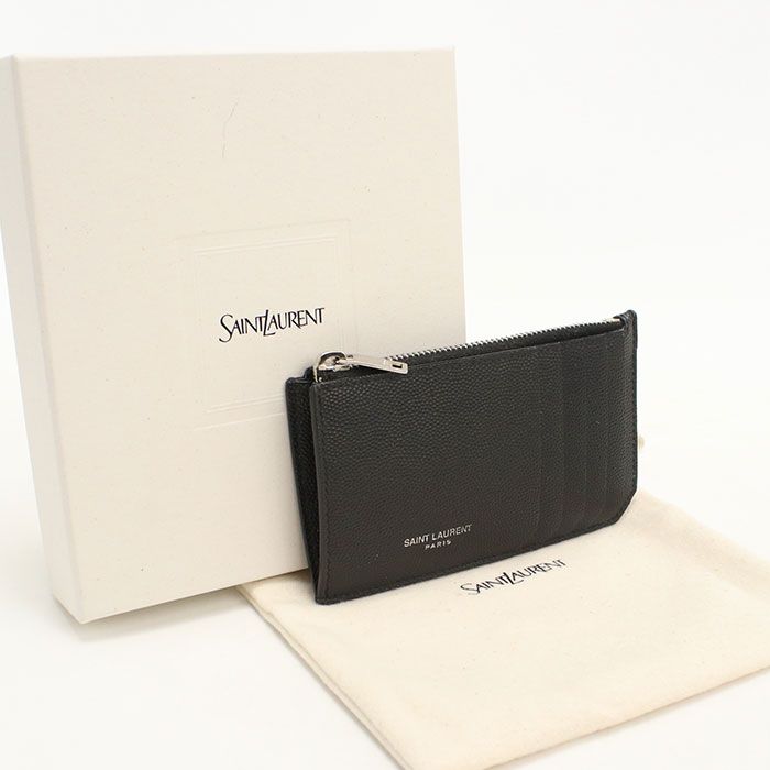 Saint Laurent Fragment Zip Pouch Coin Case Calf