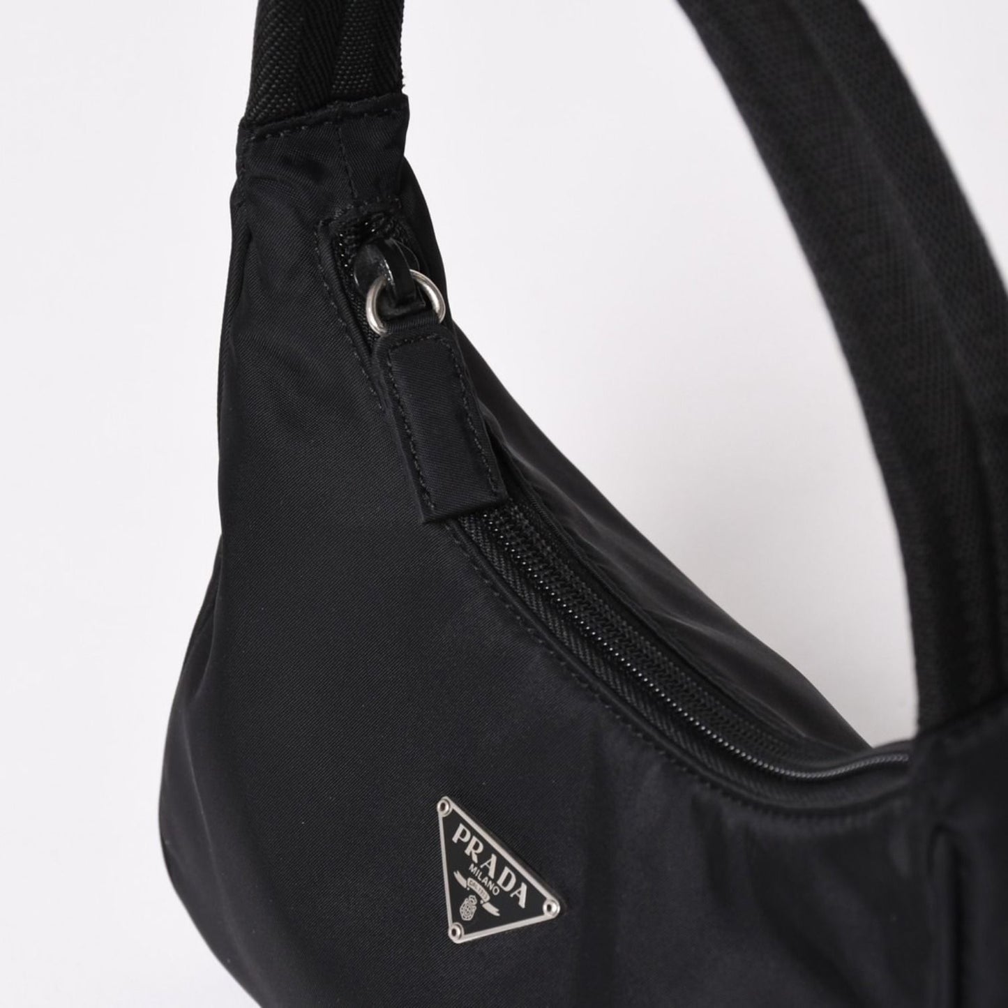 Prada Hobo Handbag Nylon Black — view 6