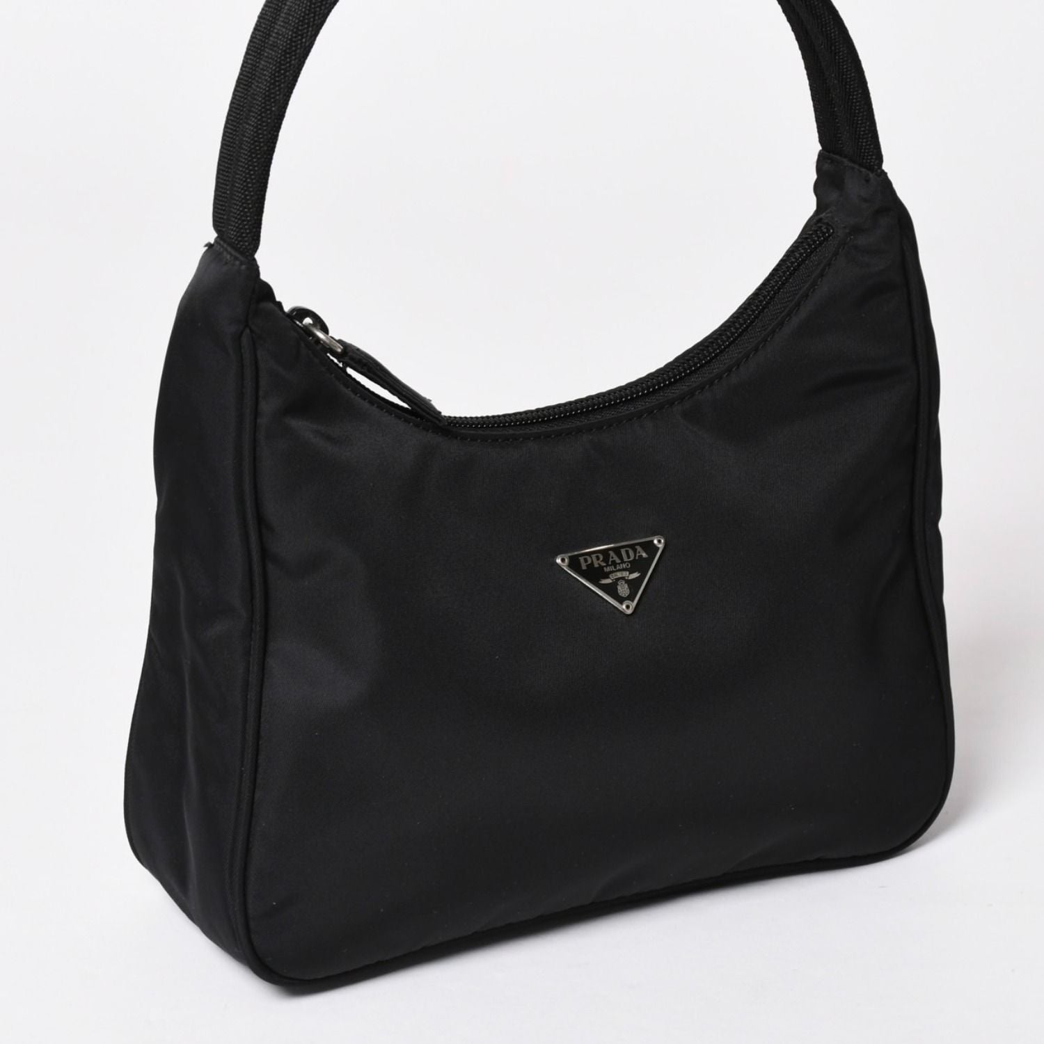 Prada Hobo Handbag Nylon Black — view 3