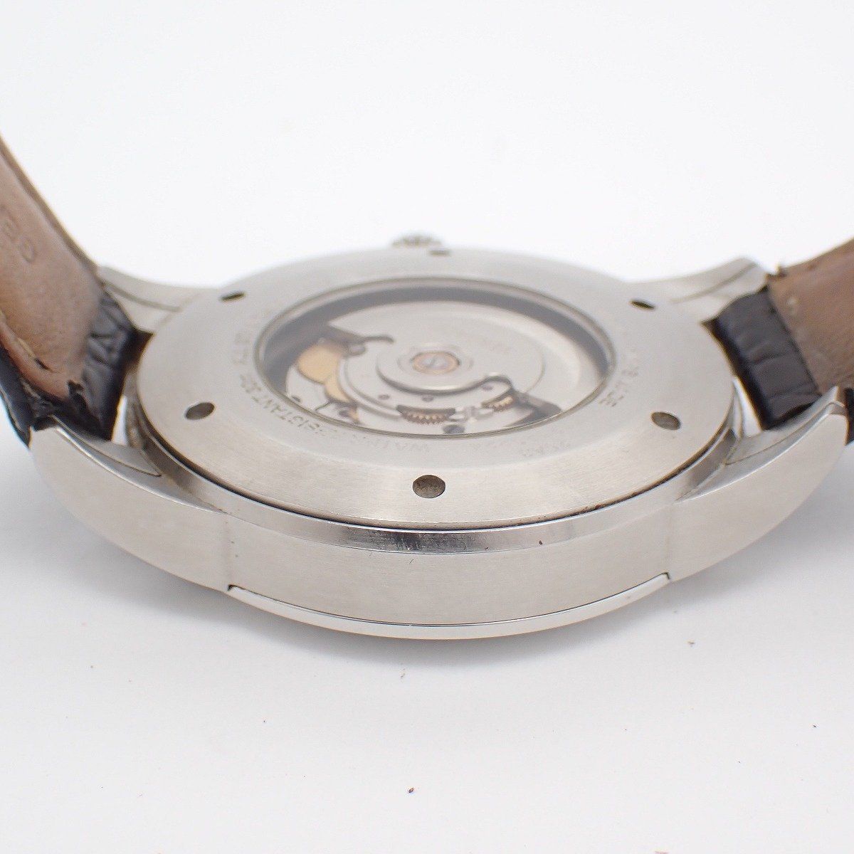 Versace Character Automatic Winding Watch Silver Dial Leather Strap Pawn — view 8