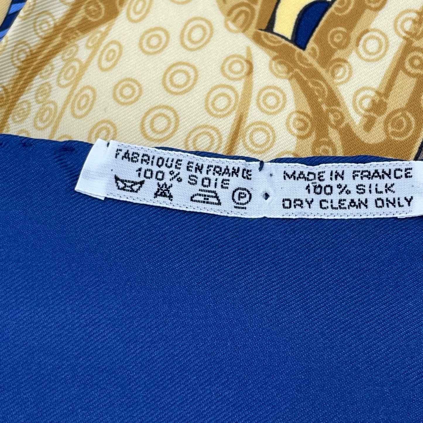 Hermes Scarf Carre 90 Royal Treasures of Benin Blue — view 6