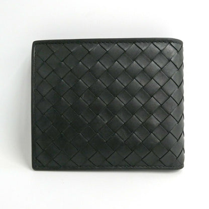 Bottega Veneta Intrecciato Piccolo Bifold Wallet Calf Leather Black Billfold — view 2