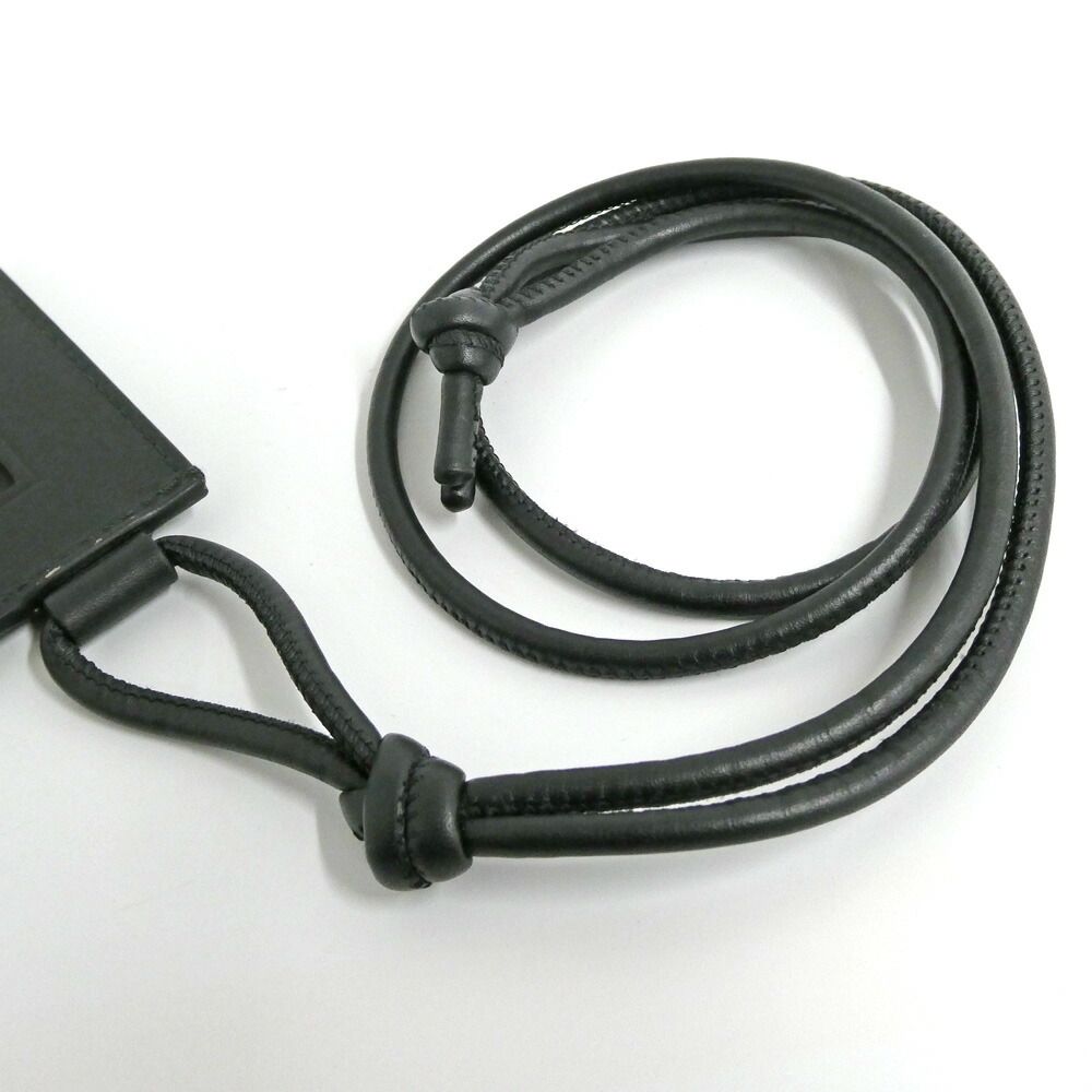Bottega Veneta Intrecciato Badge Holder Calf Black Card — view 7
