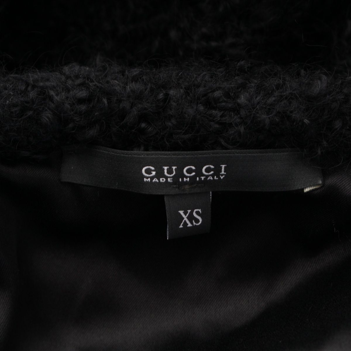 Gucci Mohair Cles Color Jacket Black XS — view 8