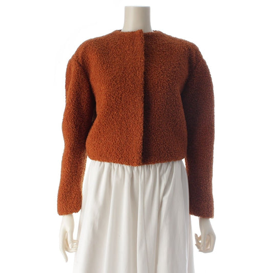 Gucci Wool Mohair Alpaca Tweed Color Jacket Brown 36