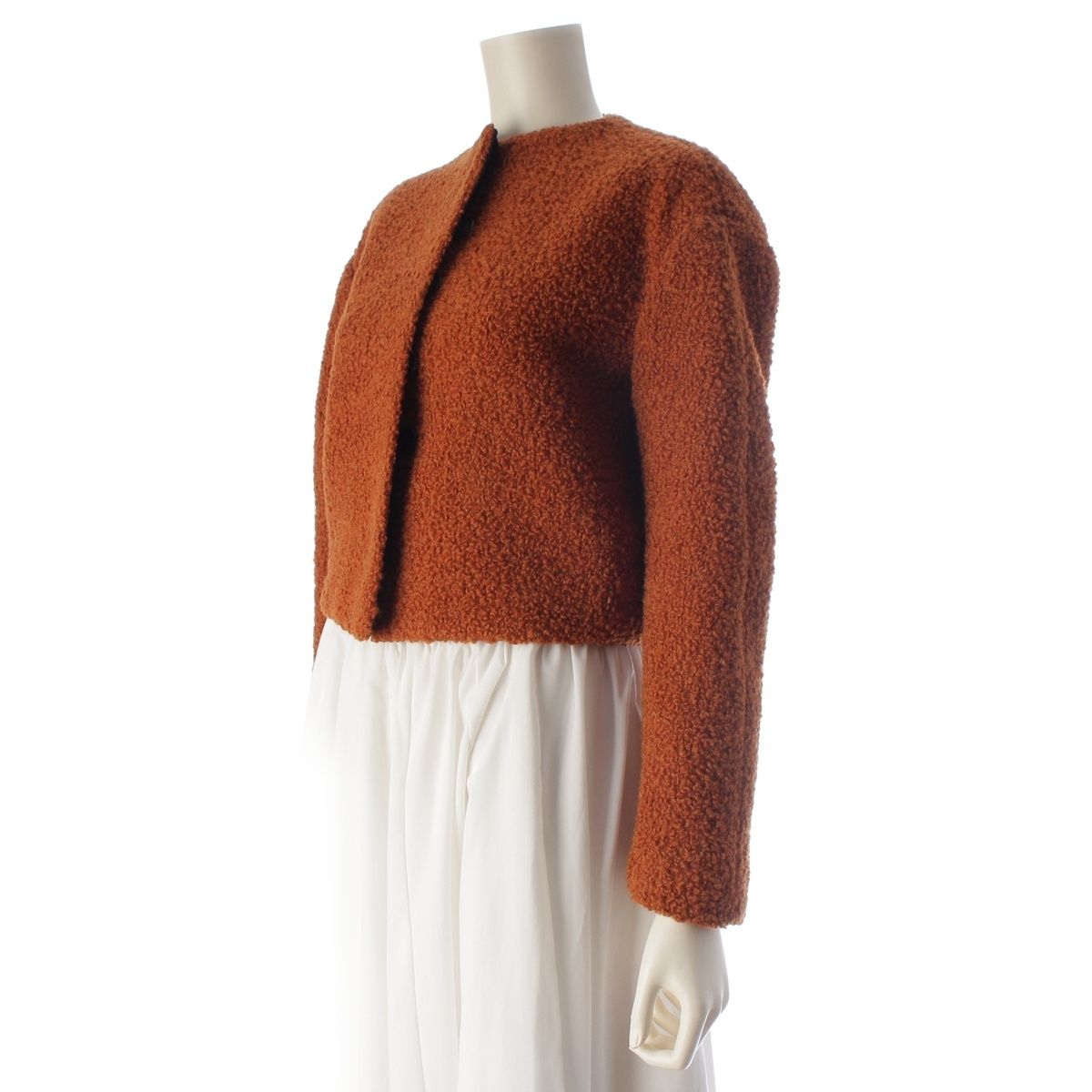 Gucci Wool Mohair Alpaca Tweed Color Jacket Brown 36 — view 2