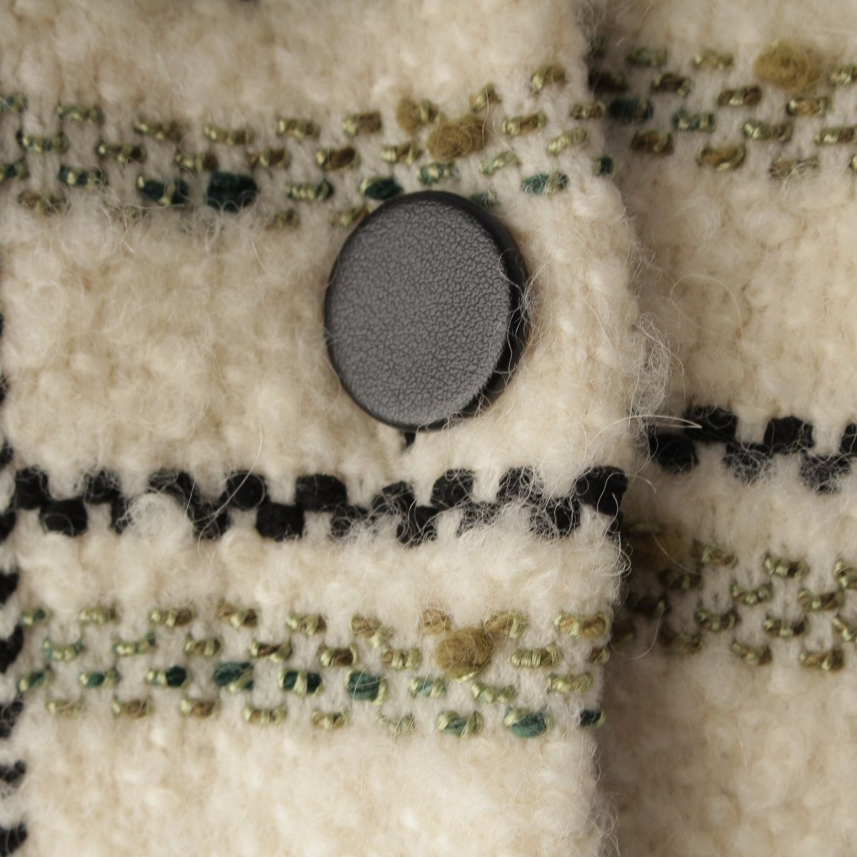 Louis Vuitton Wool Blend All Over Pattern Knit Coat Dress White Multicolor XS — view 7
