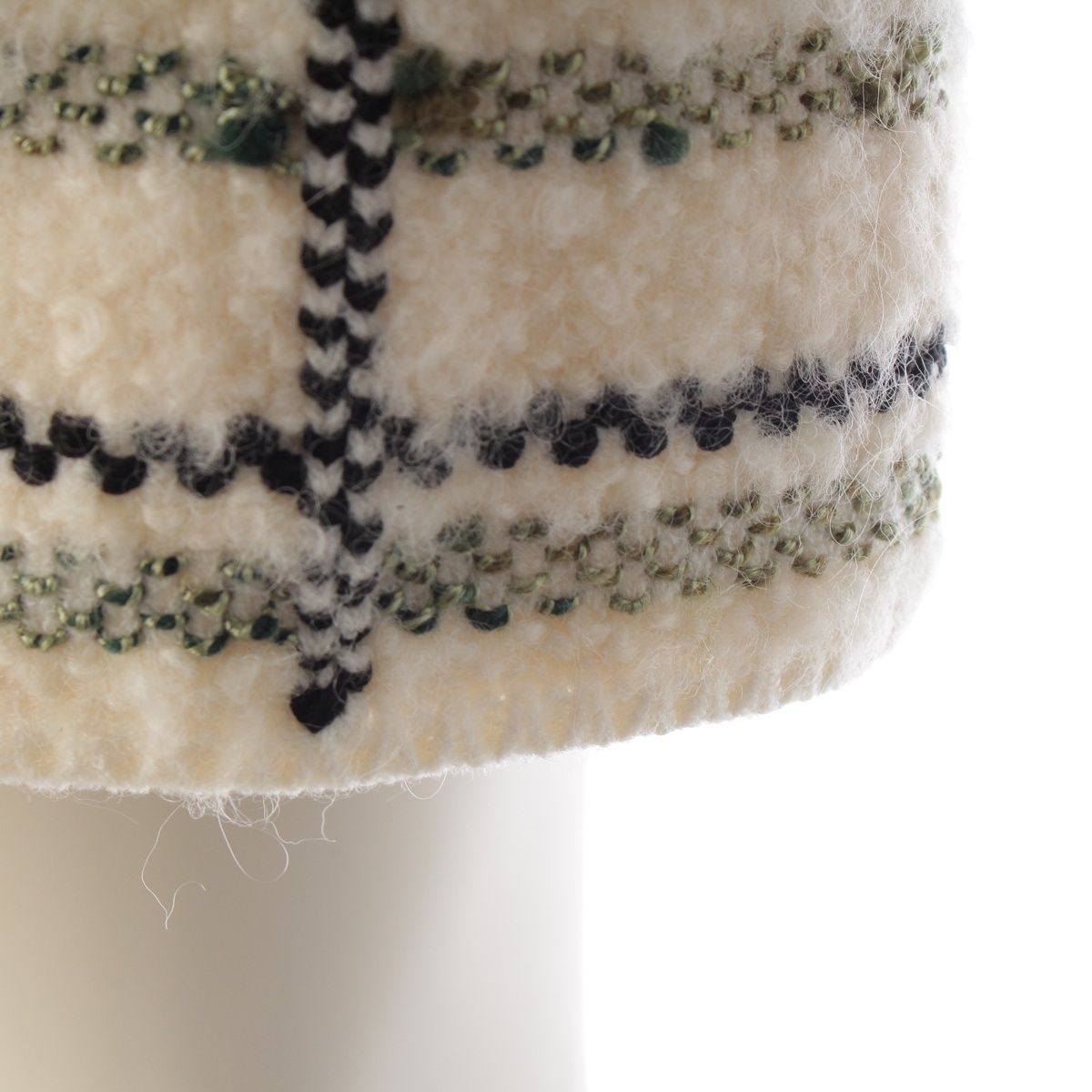 Louis Vuitton Wool Blend All Over Pattern Knit Coat Dress White Multicolor XS — view 8