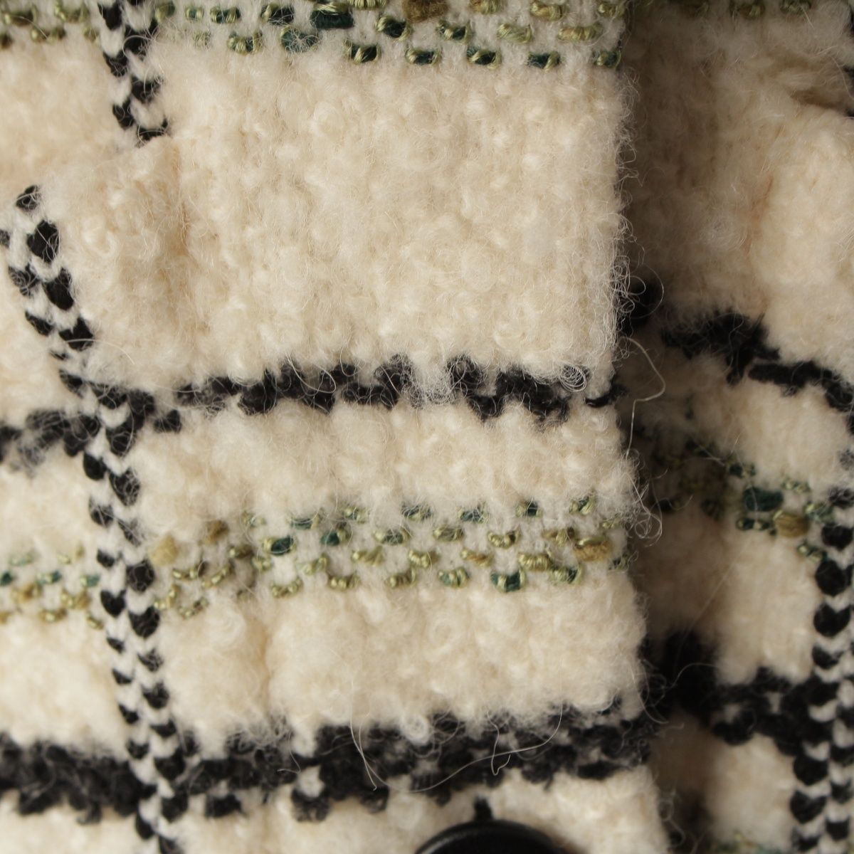 Louis Vuitton Wool Blend All Over Pattern Knit Coat Dress White Multicolor XS — view 9