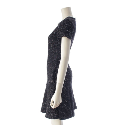 Dior Raf Simons Era Wool Short Sleeve Tweed Dress Black White Multicolor — view 3