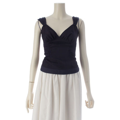 Louis Vuitton Silk Lining Bustier Camisole Top Navy 34