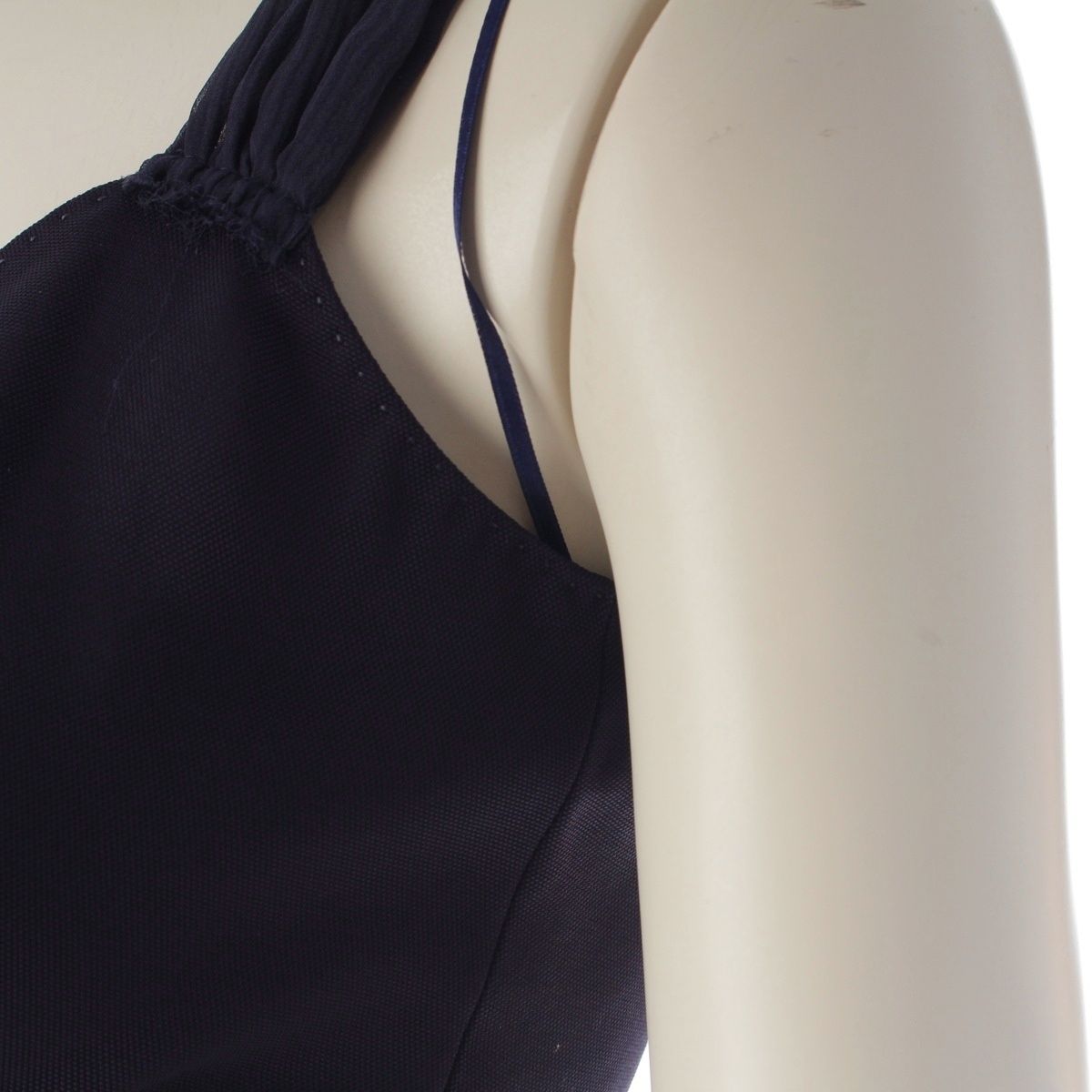 Louis Vuitton Silk Lining Bustier Camisole Top Navy 34 — view 7