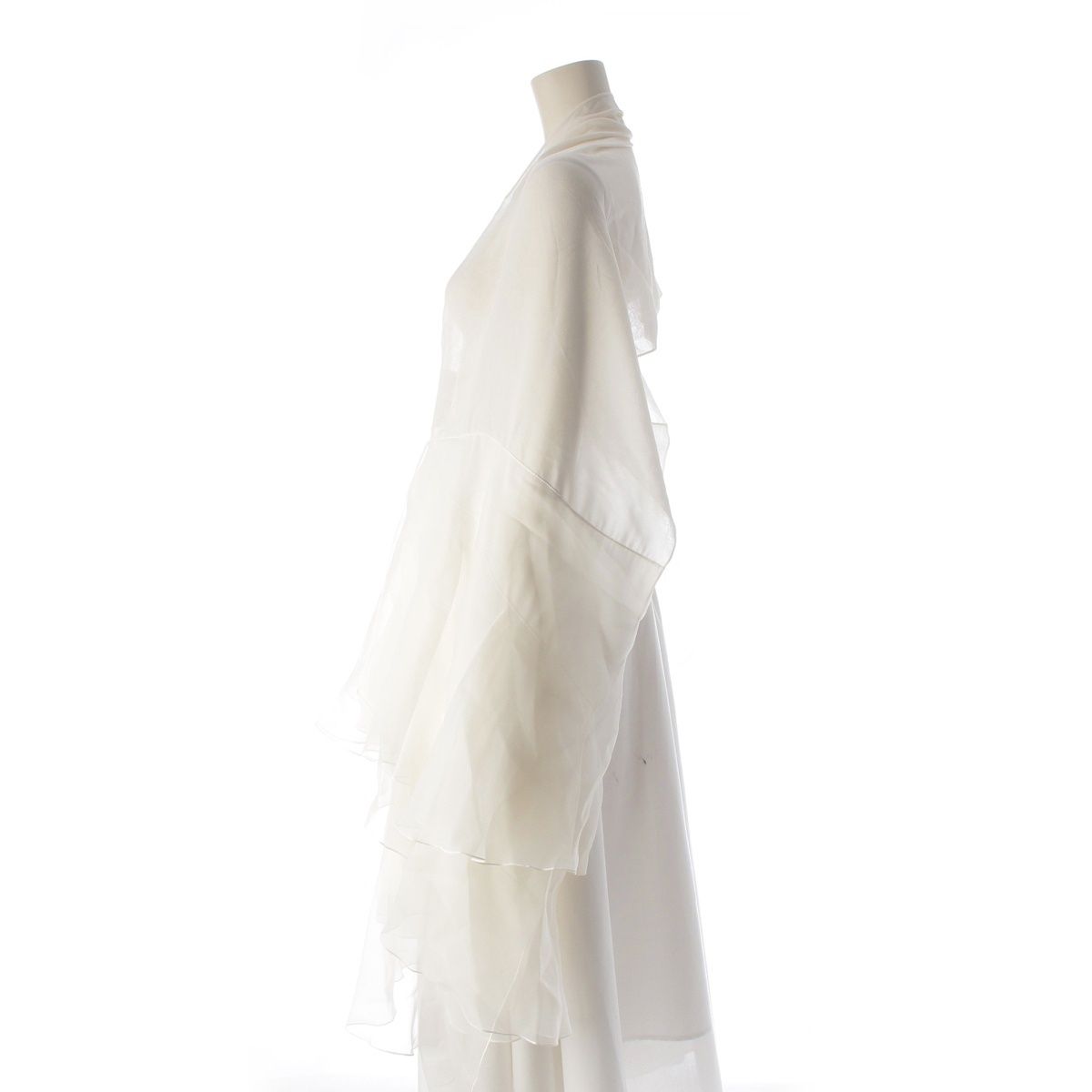 Gucci Silk GG Logo Shawl Bolero Top White Scarf — view 3