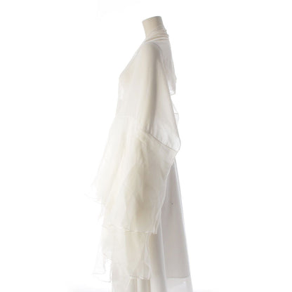 Gucci Silk GG Logo Shawl Bolero Top White Scarf — view 3