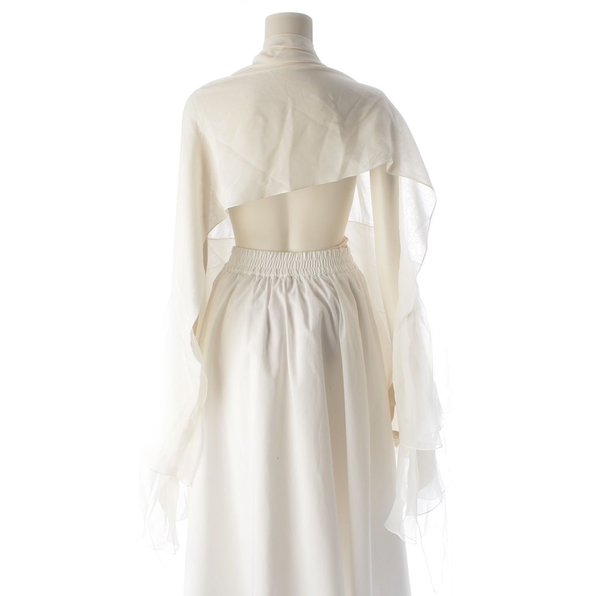Gucci Silk GG Logo Shawl Bolero Top White Scarf — view 4