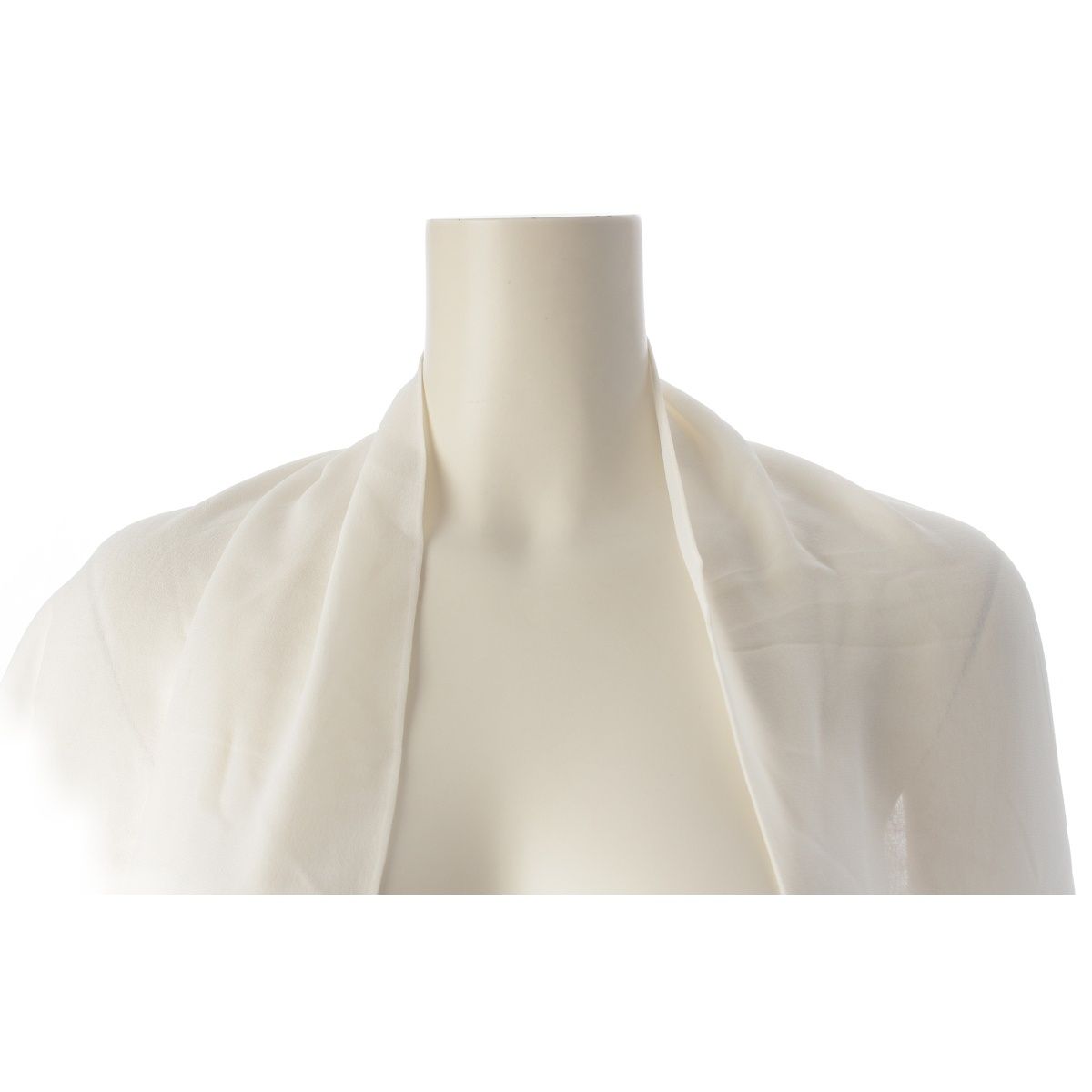 Gucci Silk GG Logo Shawl Bolero Top White Scarf — view 5