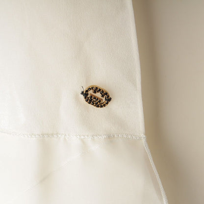 Gucci Silk GG Logo Shawl Bolero Top White Scarf — view 7