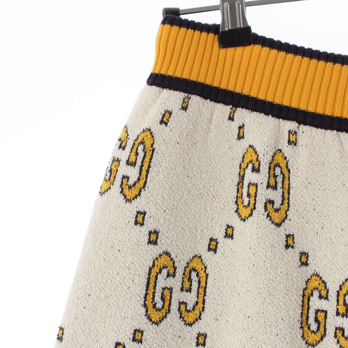 Gucci Cotton Nylon GG Pattern Shorts White Yellow — view 4