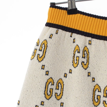 Gucci Cotton Nylon GG Pattern Shorts White Yellow — view 4