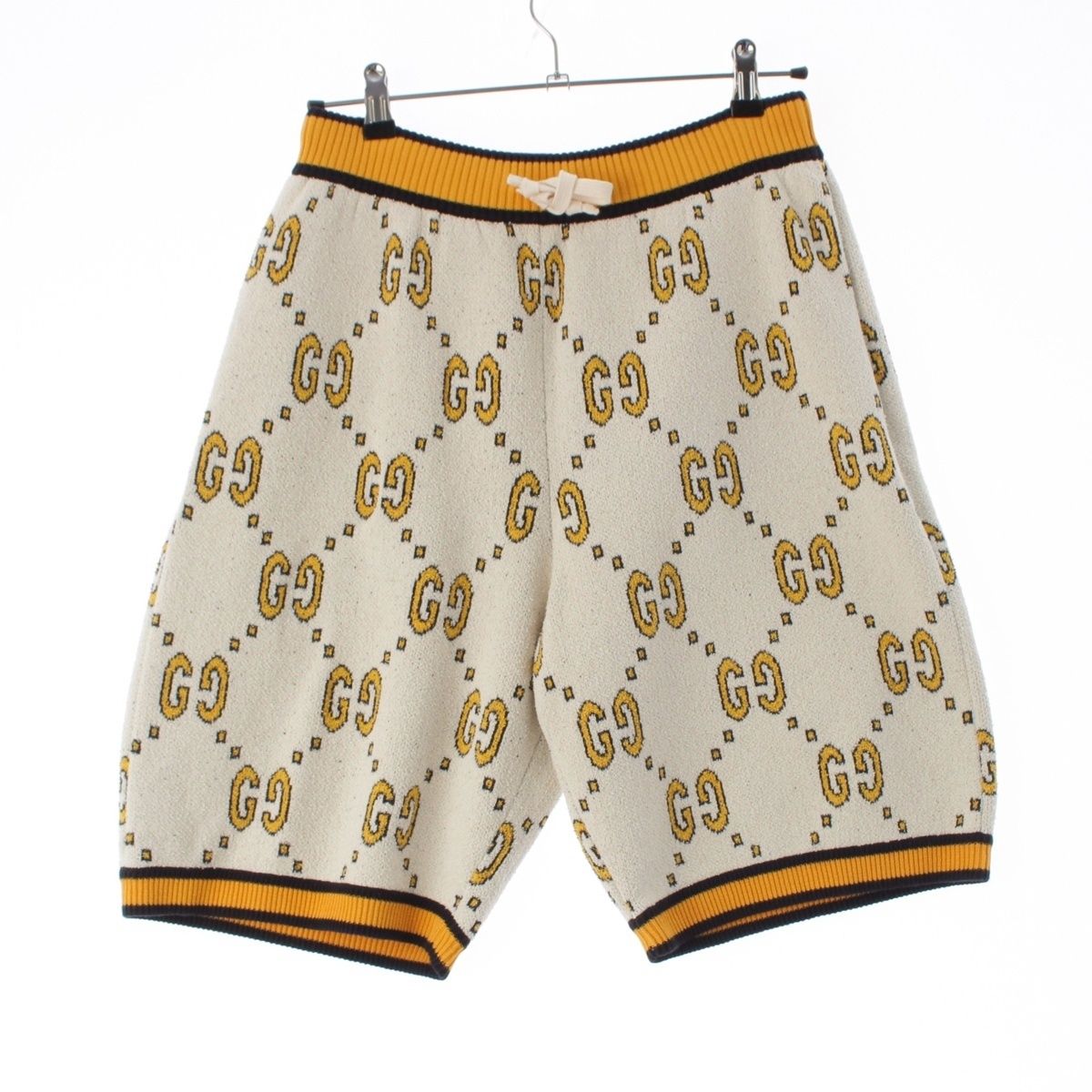 Gucci Cotton Nylon GG Pattern Shorts White Yellow