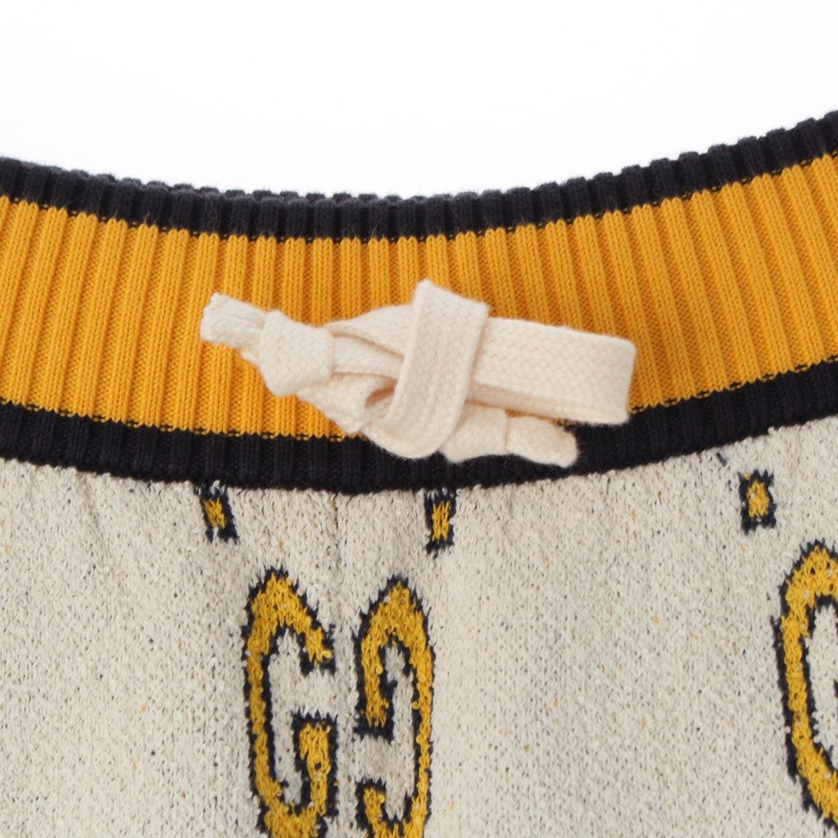 Gucci Cotton Nylon GG Pattern Shorts White Yellow — view 3