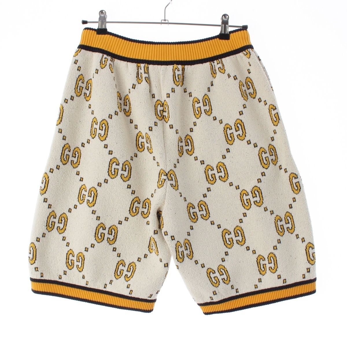 Gucci Cotton Nylon GG Pattern Shorts White Yellow — view 2