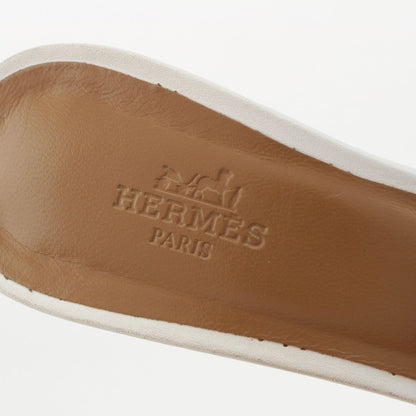 Hermes Oasis Leather Motif Sandals White — view 7