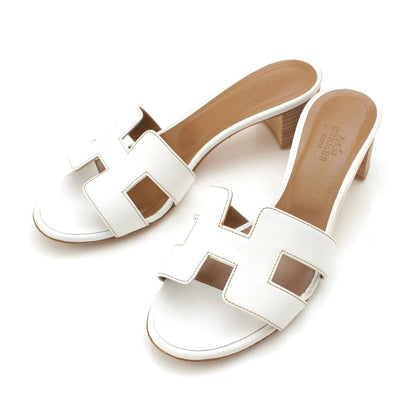 Hermes Oasis Leather Motif Sandals White