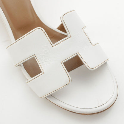 Hermes Oasis Leather Motif Sandals White — view 6