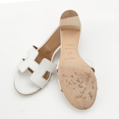 Hermes Oasis Leather Motif Sandals White — view 5