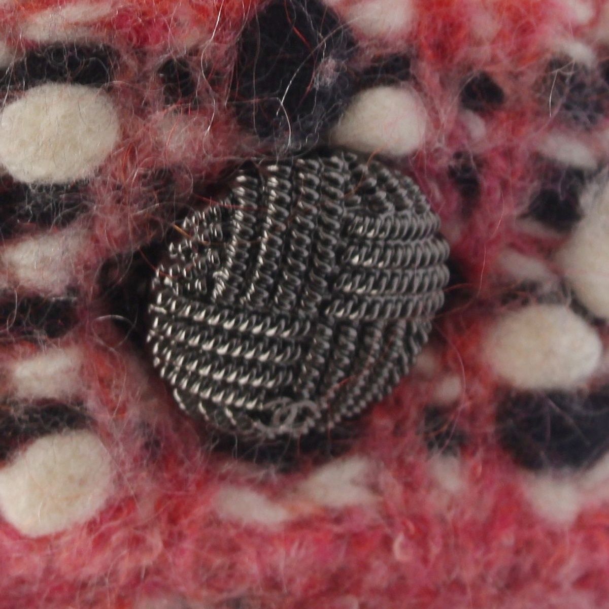 Chanel Wool Mohair Nylon Knit Long Coat Pink 38 — view 7