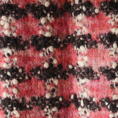 Chanel Wool Mohair Nylon Knit Long Coat Pink 38 — view 8