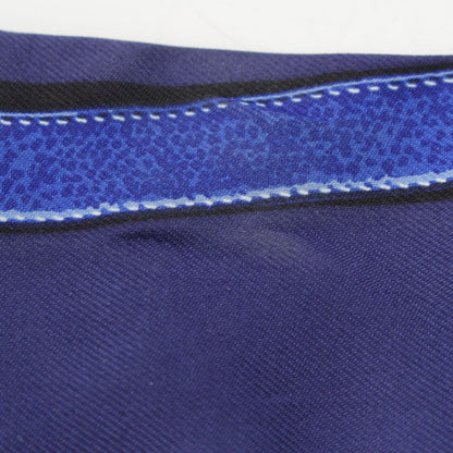 Hermes Twilly Silk Kelly Croam Motif Belt Pattern Scarf Blue — view 8