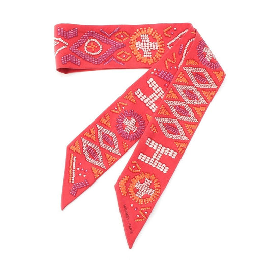 Hermes Twilly Kelly en Perles Silk Scarf