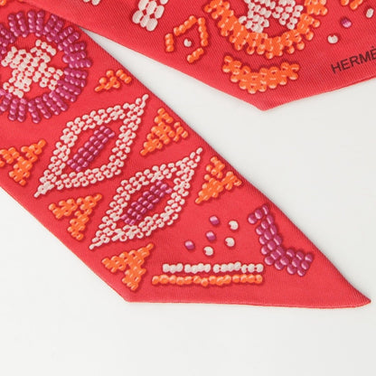 Hermes Twilly Kelly en Perles Silk Scarf — view 4