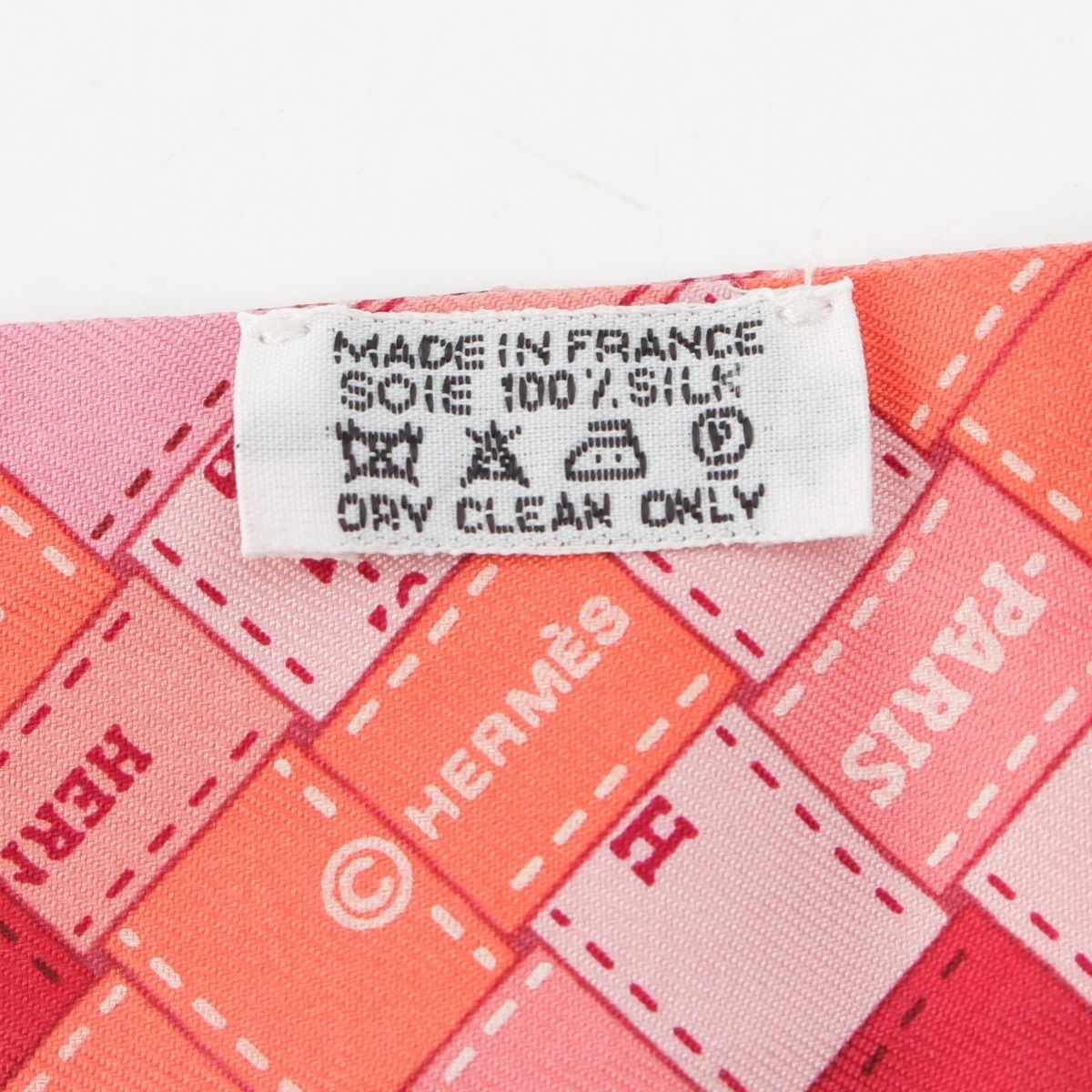 Hermes Twilly Silk Bolduc Check Scarf Pink — view 8