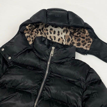 Dolce & Gabbana Regular Price DG Logo Patted Satin Jacquard Down Jacket — view 8