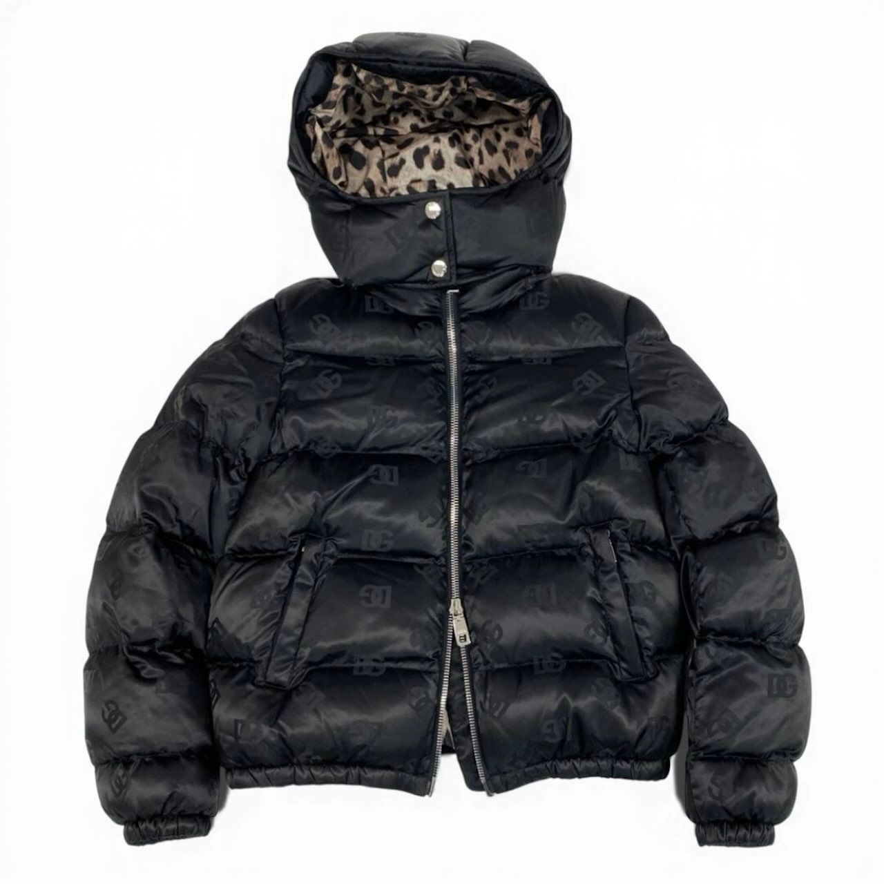 Dolce & Gabbana Regular Price DG Logo Patted Satin Jacquard Down Jacket — view 2