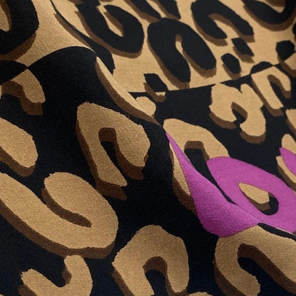 Louis Vuitton LV Leopard Silk Scarf Large Shaw Brown — view 3