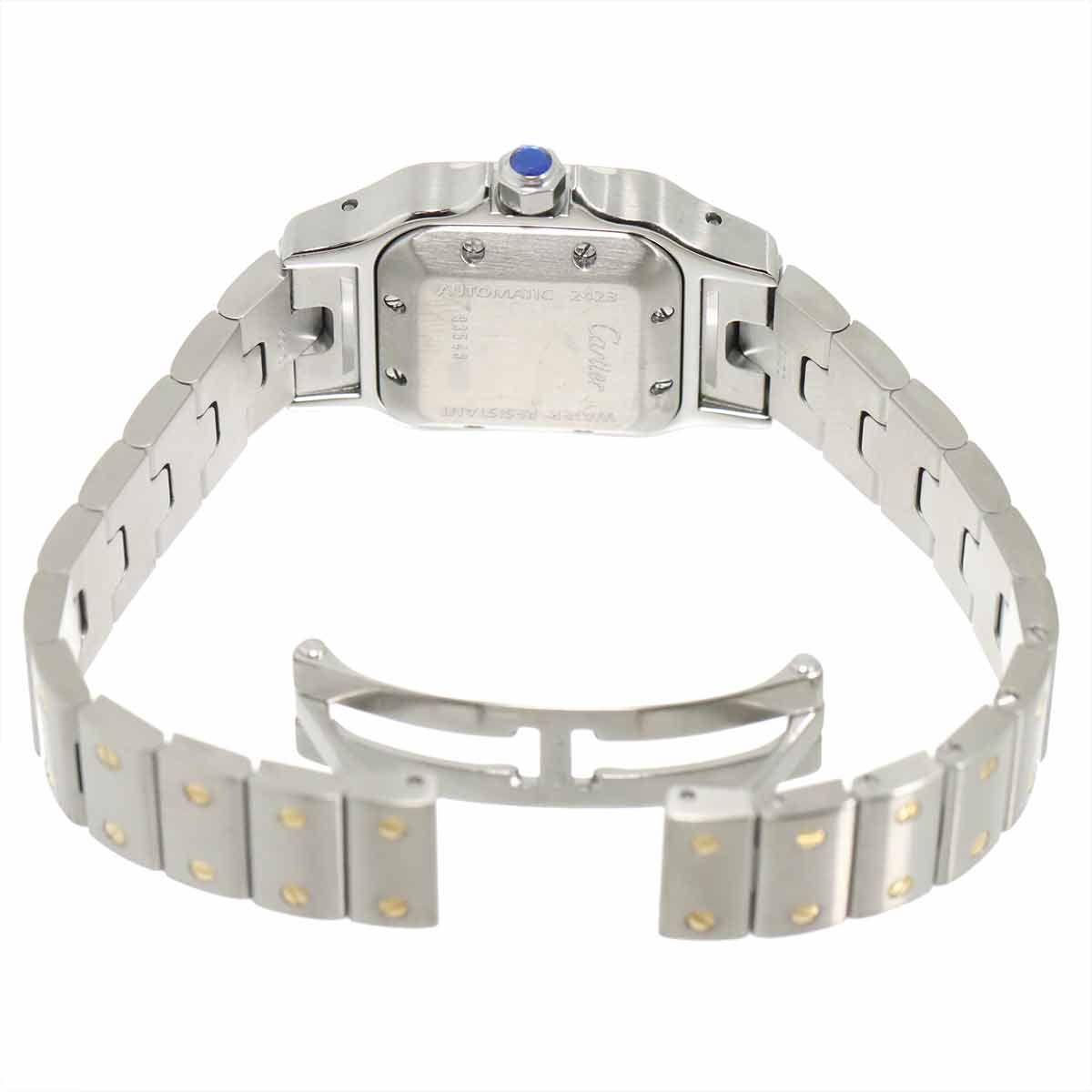 Cartier Santos Galbe SM Watch Date Silver YG Yellow Gold Automatic Winding — view 5