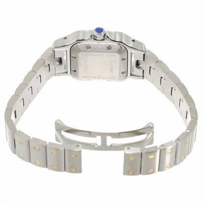 Cartier Santos Galbe SM Watch Date Silver YG Yellow Gold Automatic Winding — view 5