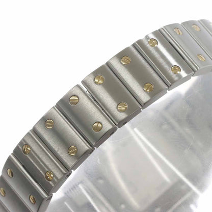 Cartier Santos Galbe SM Watch Date Silver YG Yellow Gold Automatic Winding — view 7
